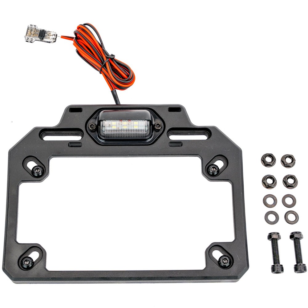 Atv Tek Adjustable License Plate Bracket W/ Led Light Mounts/Brackets