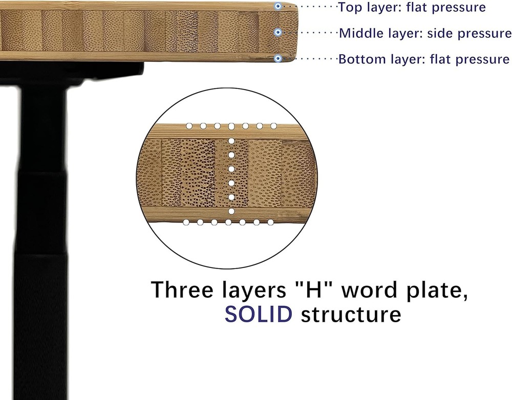 Solid Bamboo Table Top 60x30x1 for Desk