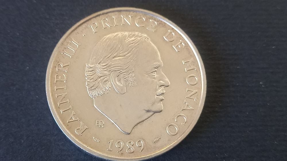 MONACO 100 FRANCS 1989 SILVER