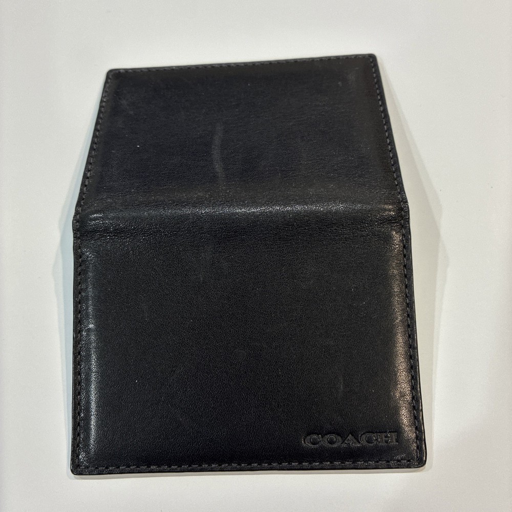 Coach Black Leather ID Case