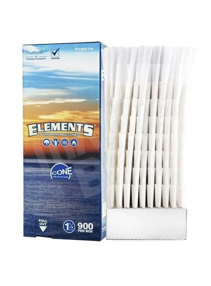 elements rice organic 1 1/4 size pre rolled cone +elements PHOENIX LIGHTER