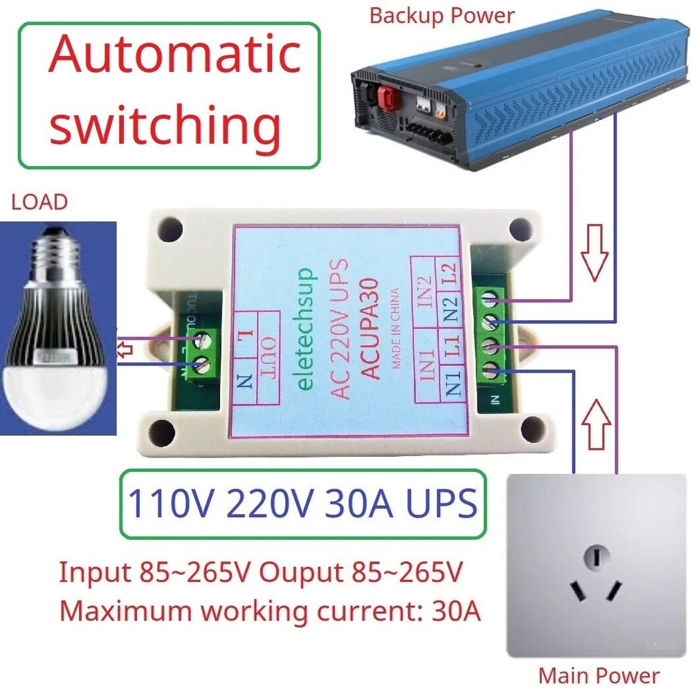 10A 220V UPS module automatic power conversion switch for household appliances