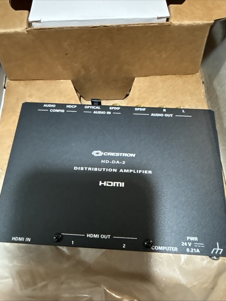 Crestron HD-DA2-4KZ-E HDMI 1:2 Distribution Amplifier 4K60 HDR
