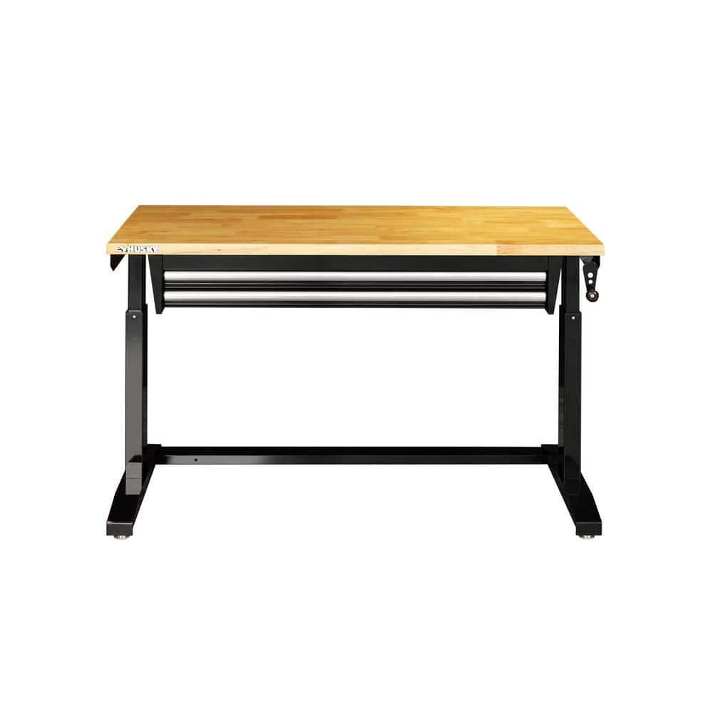 Husky Workbench Tool Storage 46 in. W Adjustable Height Worktable with 2-Drawers