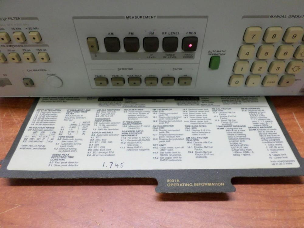 HP 8901A Modulation Analyzer