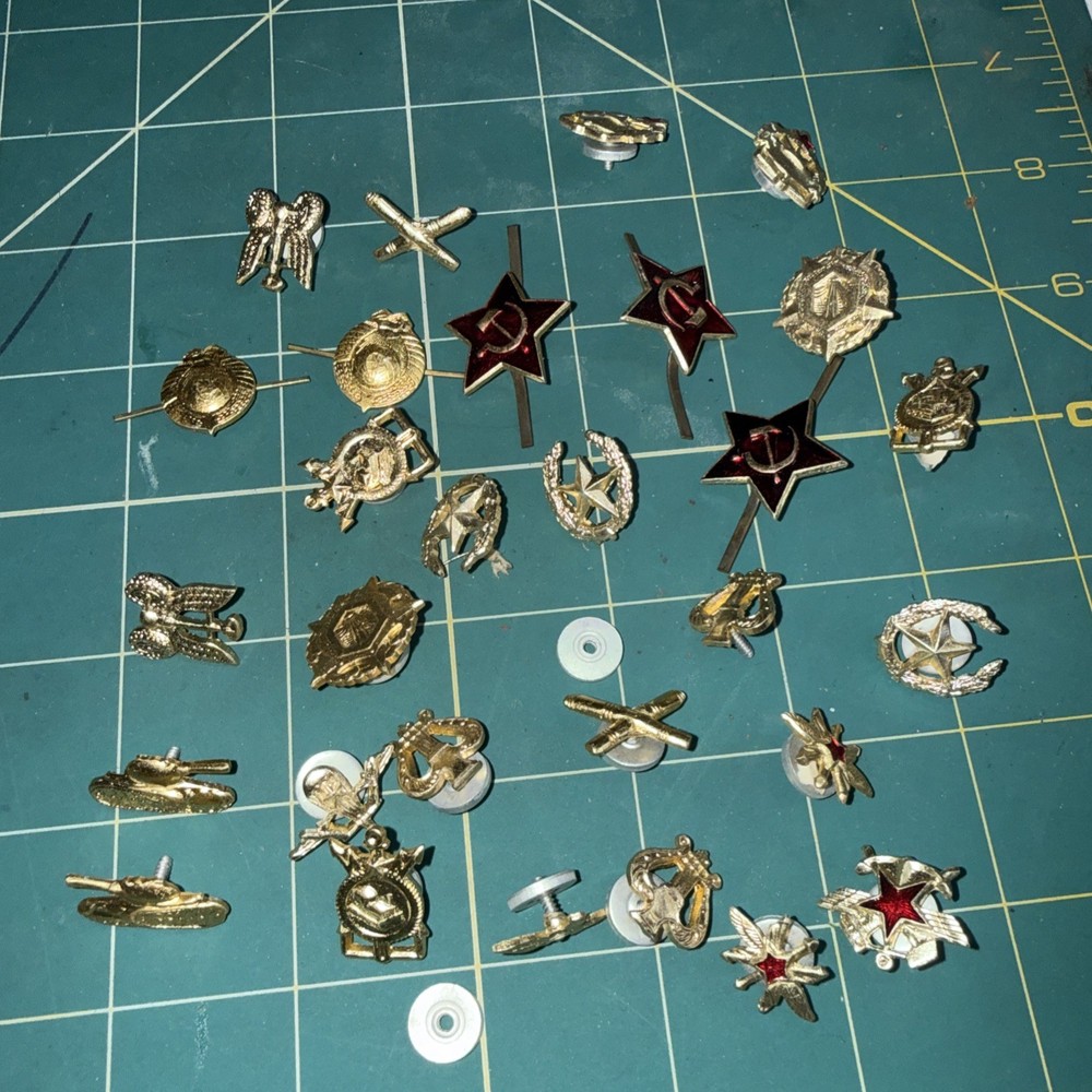 Soviet vintage military Pin Lot USSR