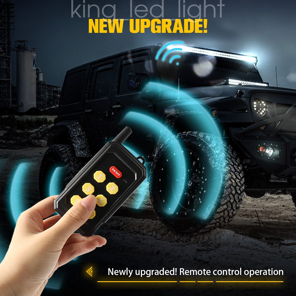 AUXBEAM 8 Gang RGB On/Off Switch Panel Toggle LED Light Circuit Relay System Kit