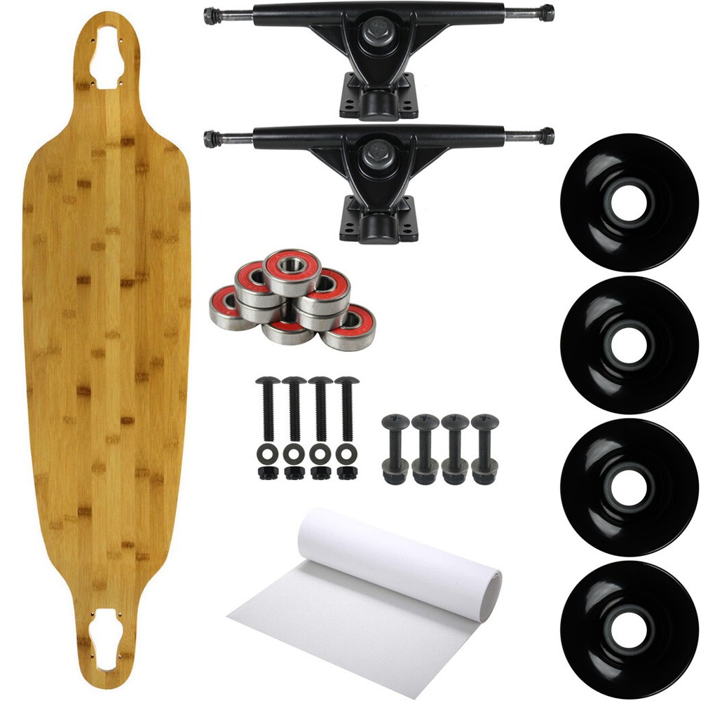 Moose Longboard Complete 9.75" x 39.75" Double Drop Down Through Baked Bamboo