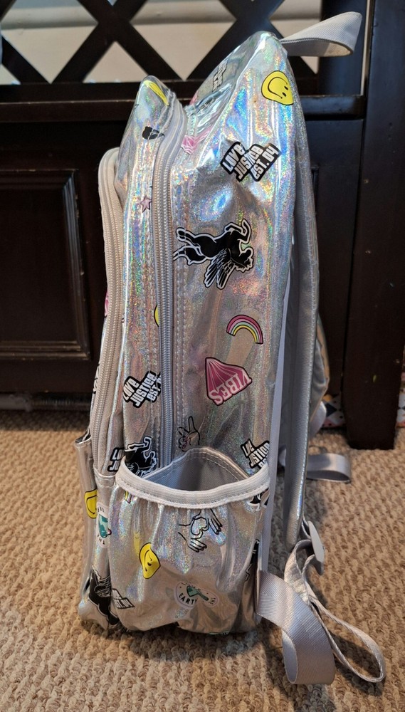 Justice Standard Size, 16", Iridescent Backpack, Excellent Condition!