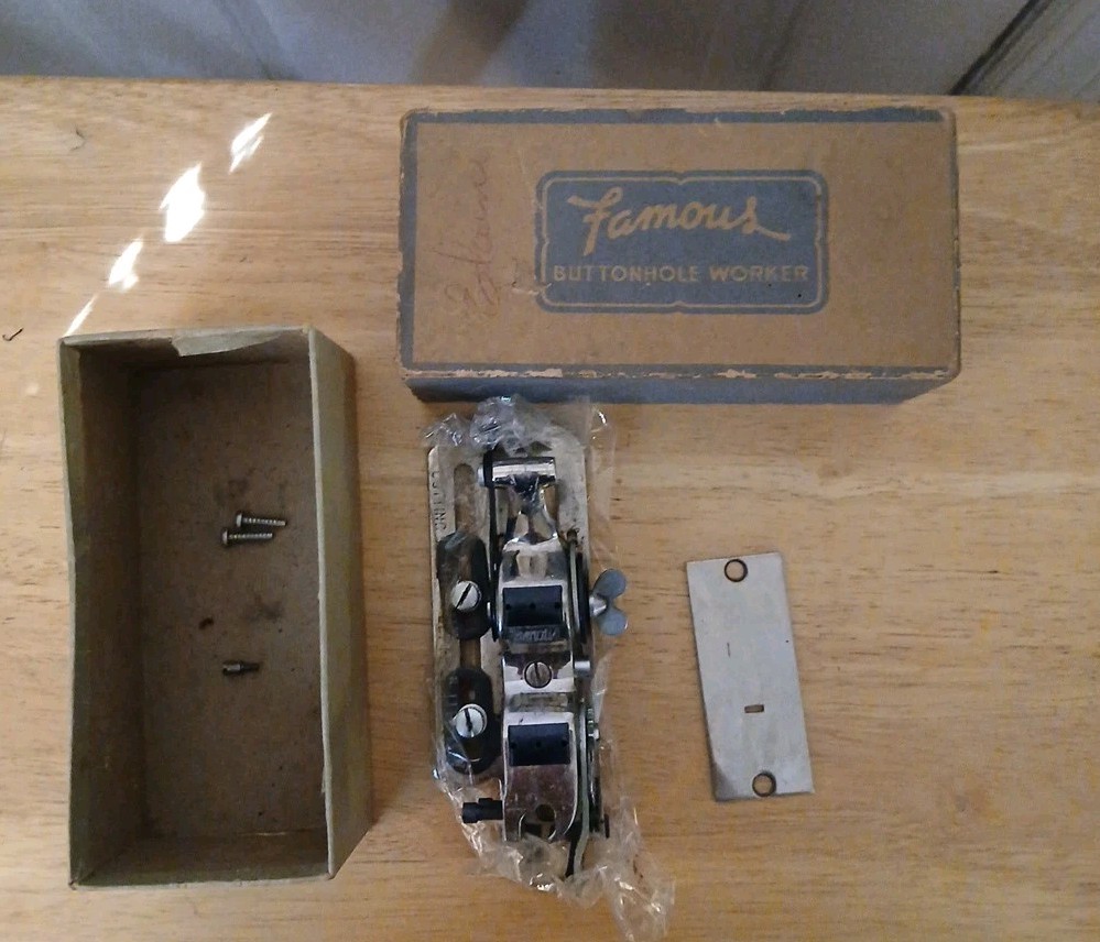 Famous Buttonhole Worker Model G W/ Original Box