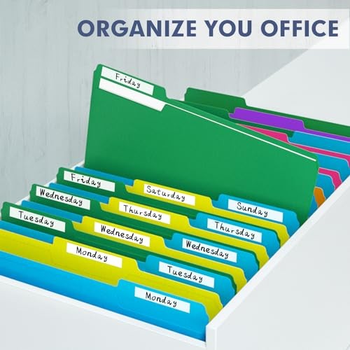 File Folder, 170 Pack Colored File Folder, 1/3 Cut Tabs, Letter Size,