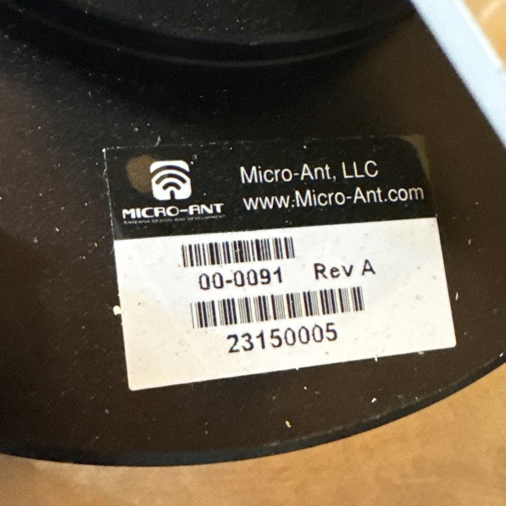 Micro-Ant Motorized RF Antenna Gimbal Assembly pn: 00-0091 *UNTESTED* ma