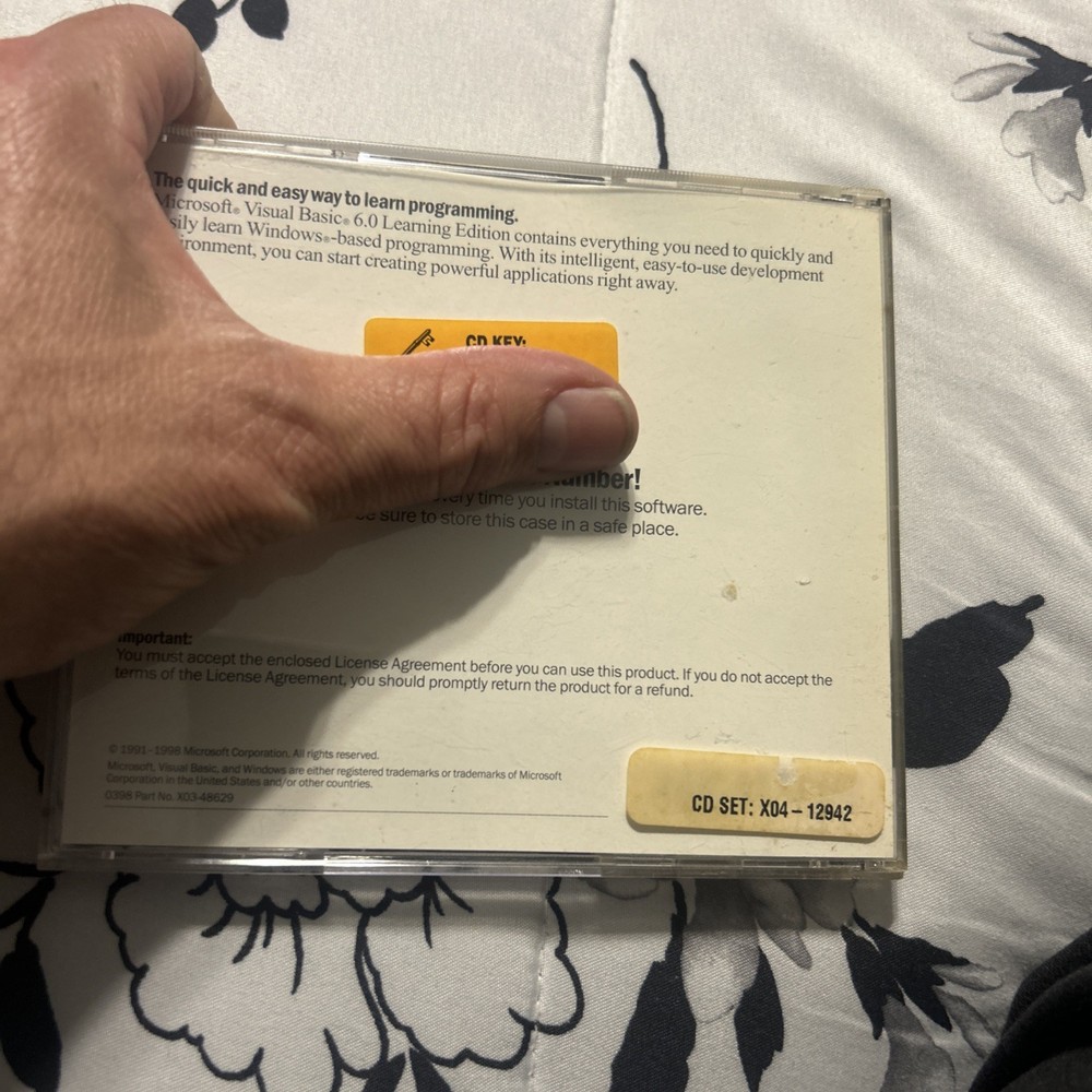 MICROSOFT VISUAL BASIC 6.0 LEARNING EDITION - w/CD KEY