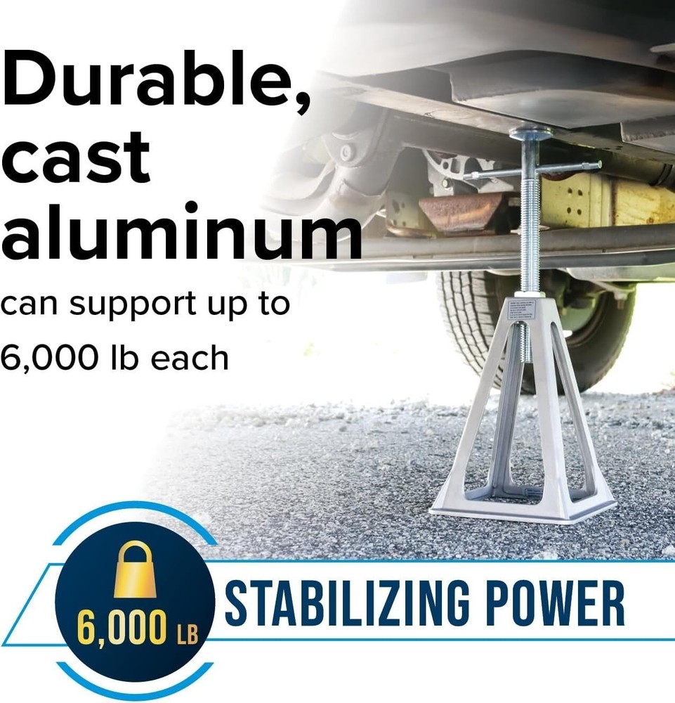 Aluminum Stack Jacks Stabilize & Position RV Trailer Camper Height Adjustable