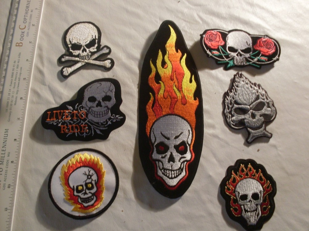 Motorcycle Biker Patch Collectors set  7 Patches embroidery