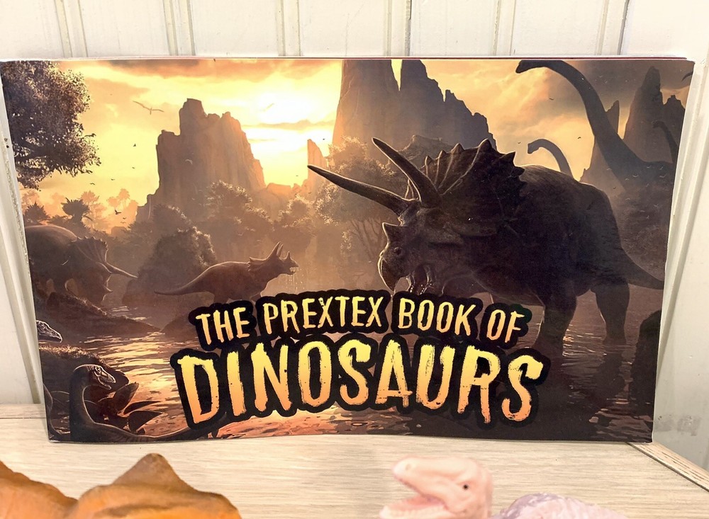 11 Dinosaur Toy Figures Prextex Educational Dinosaur Book & Plastic Storage Case