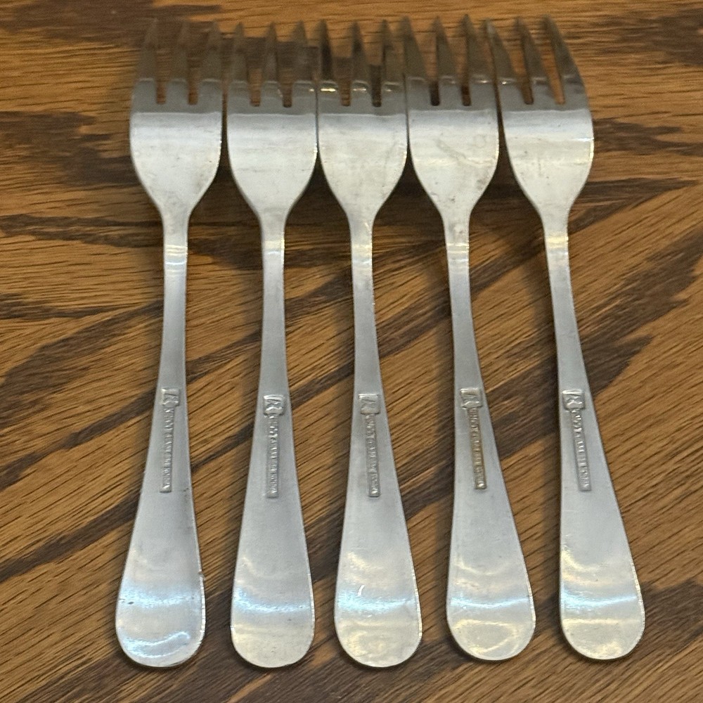 Kimco 5 Dinner Forks Stainless Flatware Korea