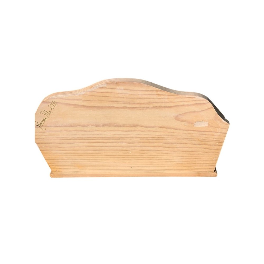 Vintage Hand Painted Vegitables 2 Section Box Signed Jeneane Pike 2000