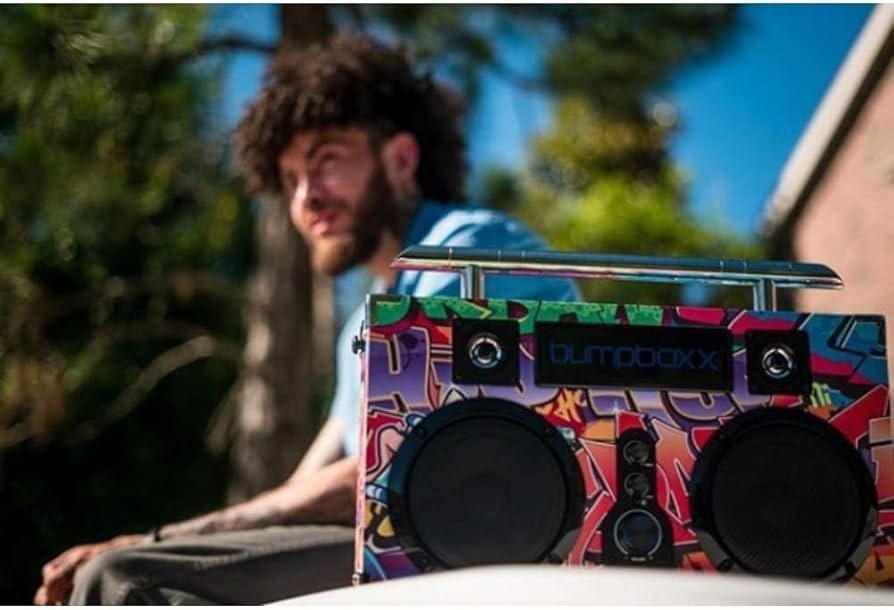 Bumpboxx Ultra Plus Multicolor Bluetooth USB Boombox Stereo Microphone Input