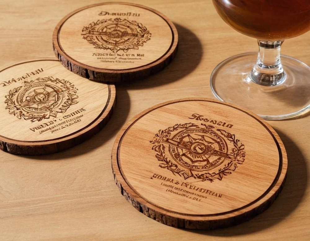 Personalized Laser Engraved Wooden Coasters