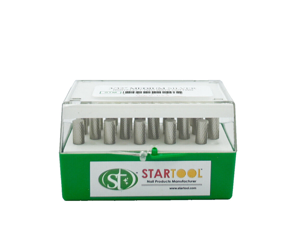 Startool Acrylic Nail Drill 3/32" STM Medium Silver *( 6 Pieces )