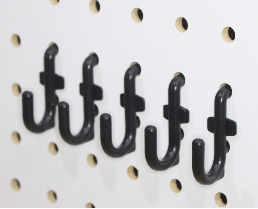 JSP Manufacturing Plastic Locking J Hook & L Hook Pegboard Kit | Garage Tool ...
