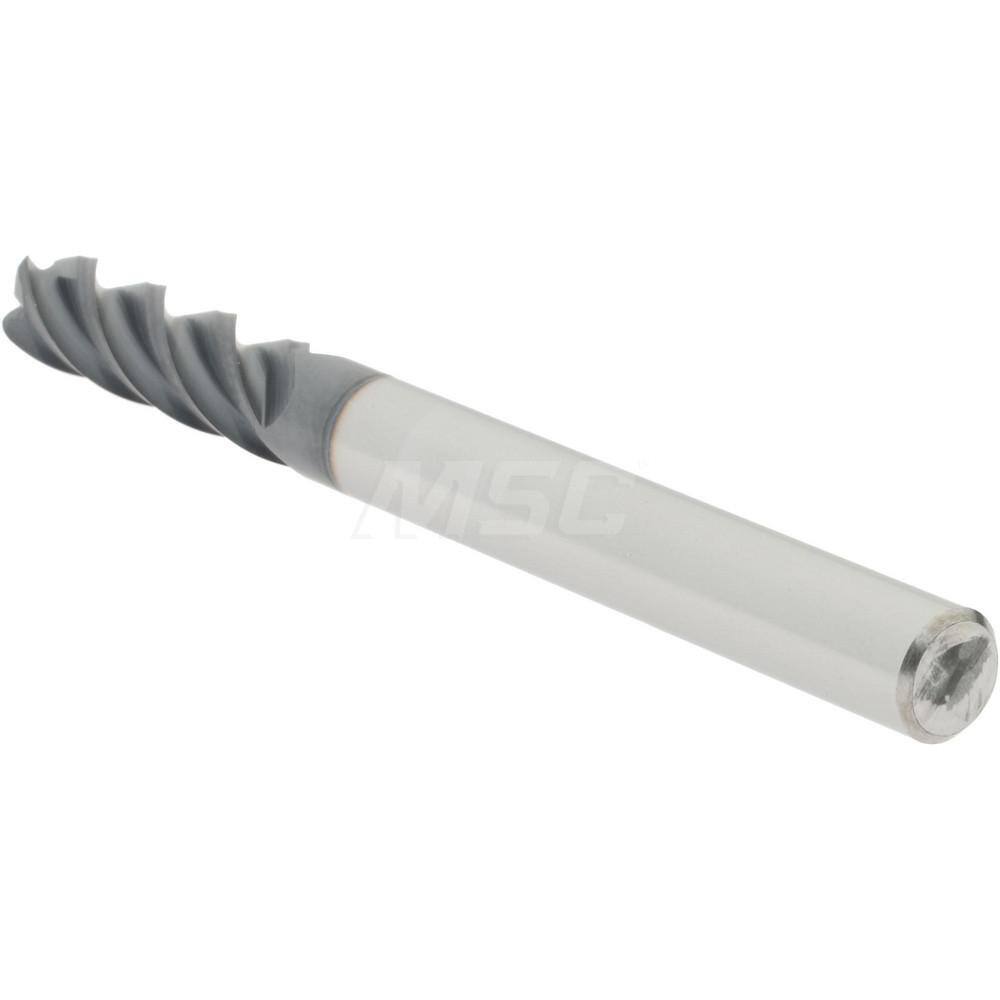 Accupro 3/16" Diam 4 Flute Single End Solid Carbide 0.045" Corner Radius End ...