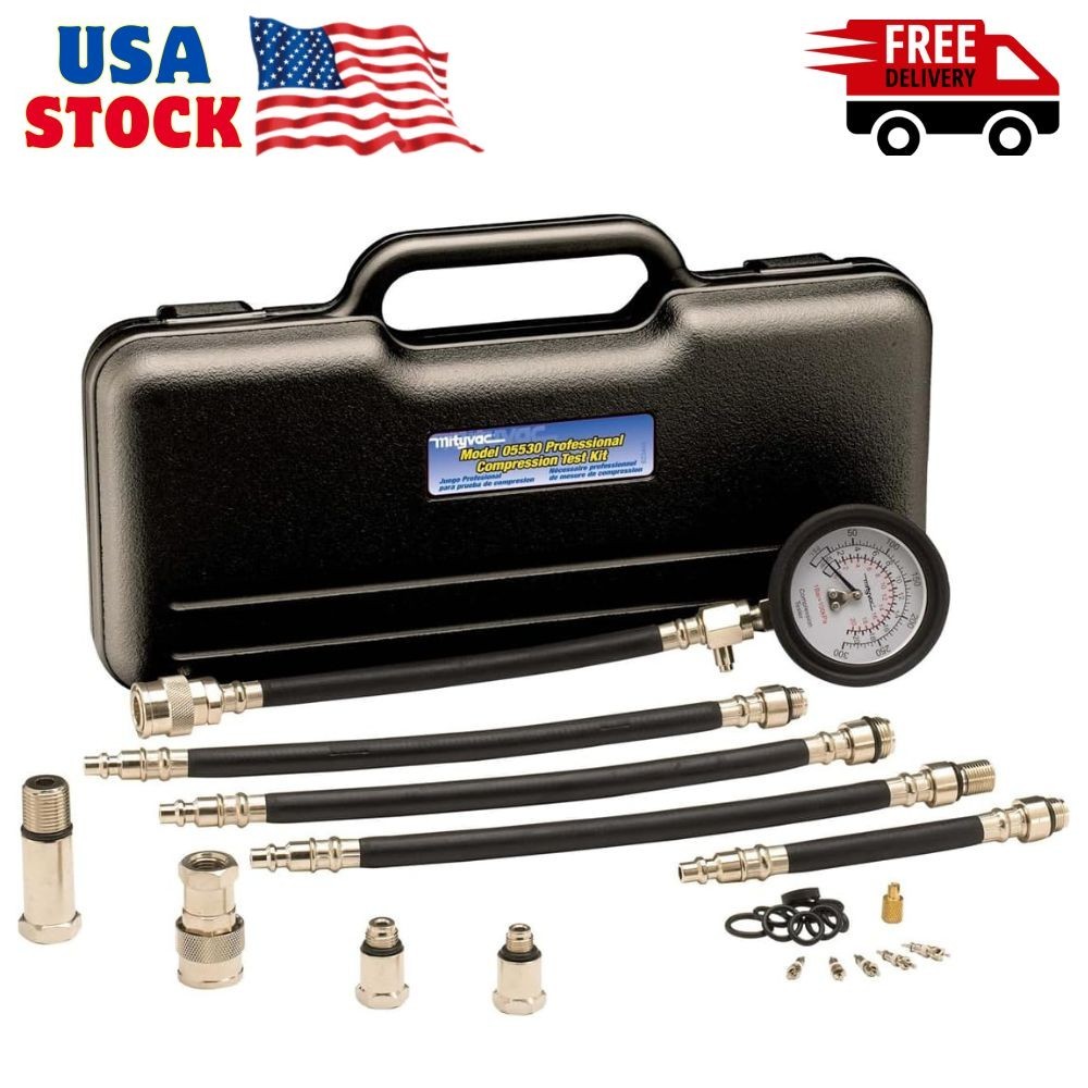 MV5530 Engine Compression Test Kit, Manual Pressure Release, 2-3/4 in. Bourdo...