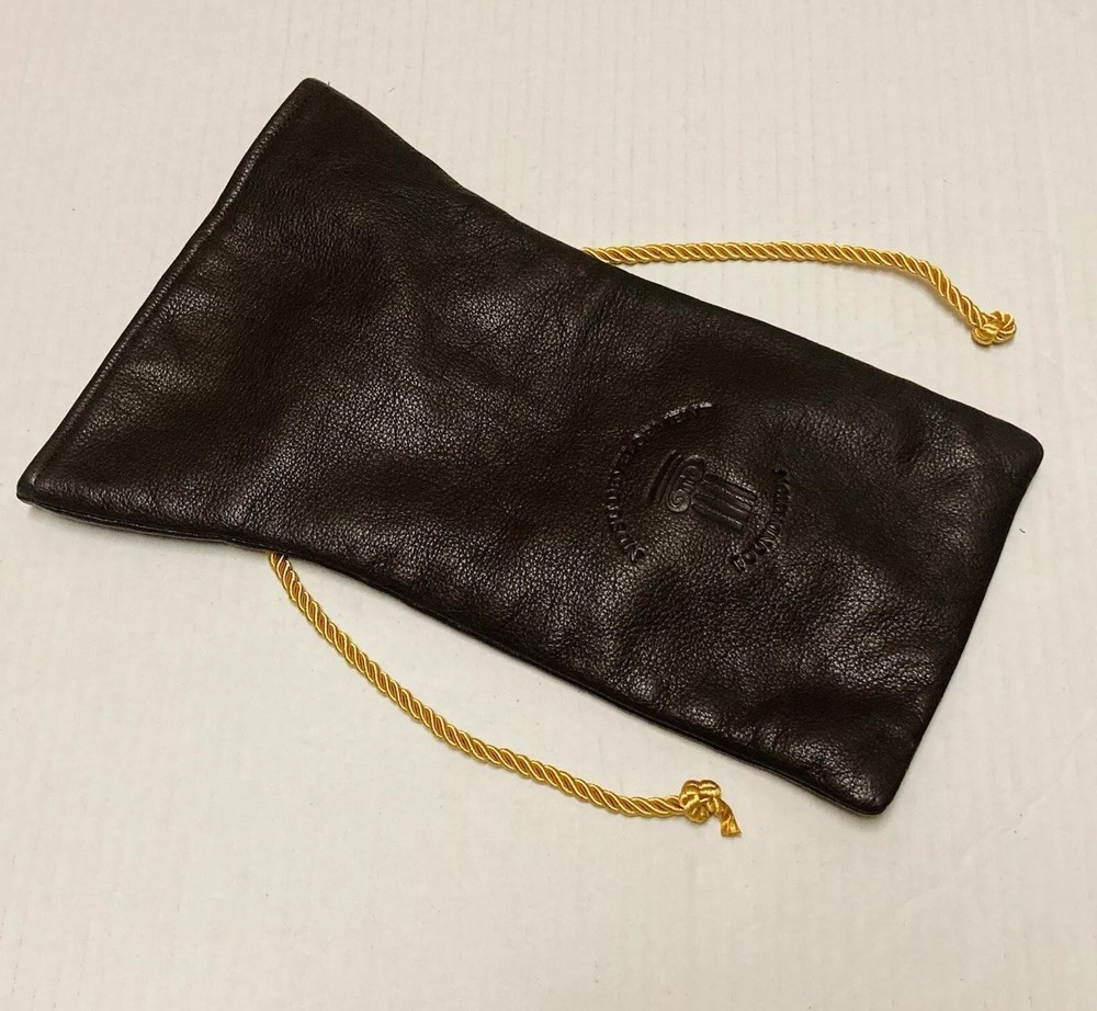 Vintage NDSU Development Foundation Leather Bag Tote Thick Wrap Strings 37