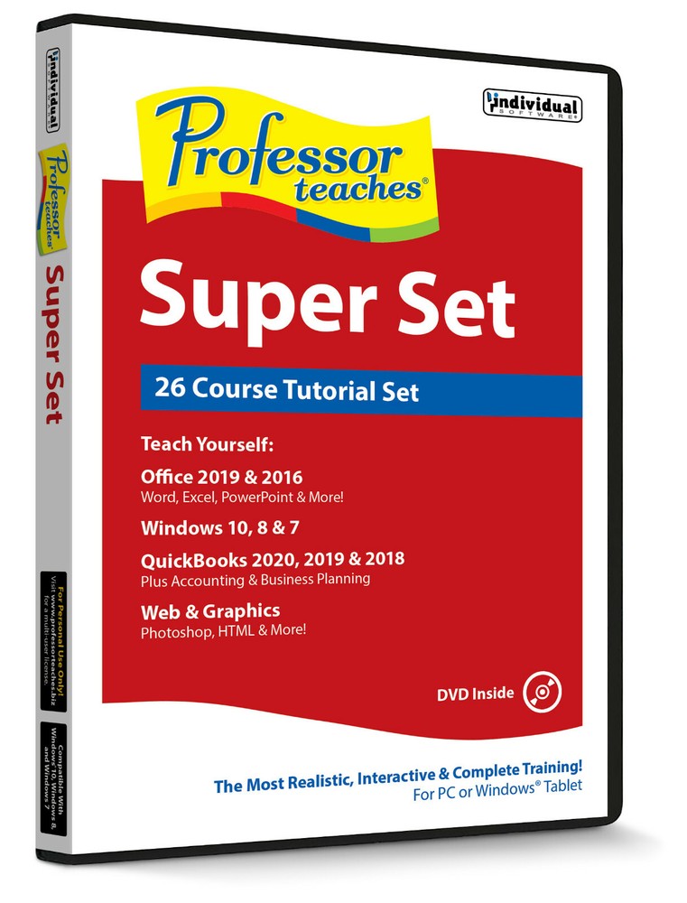 Professor Teaches Super Set (26 course Tutorial set) PC NEW!