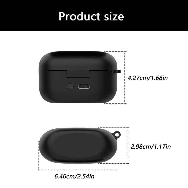 Protective Charging Case With LED Status Light For In Ear Device Earbuds Storage