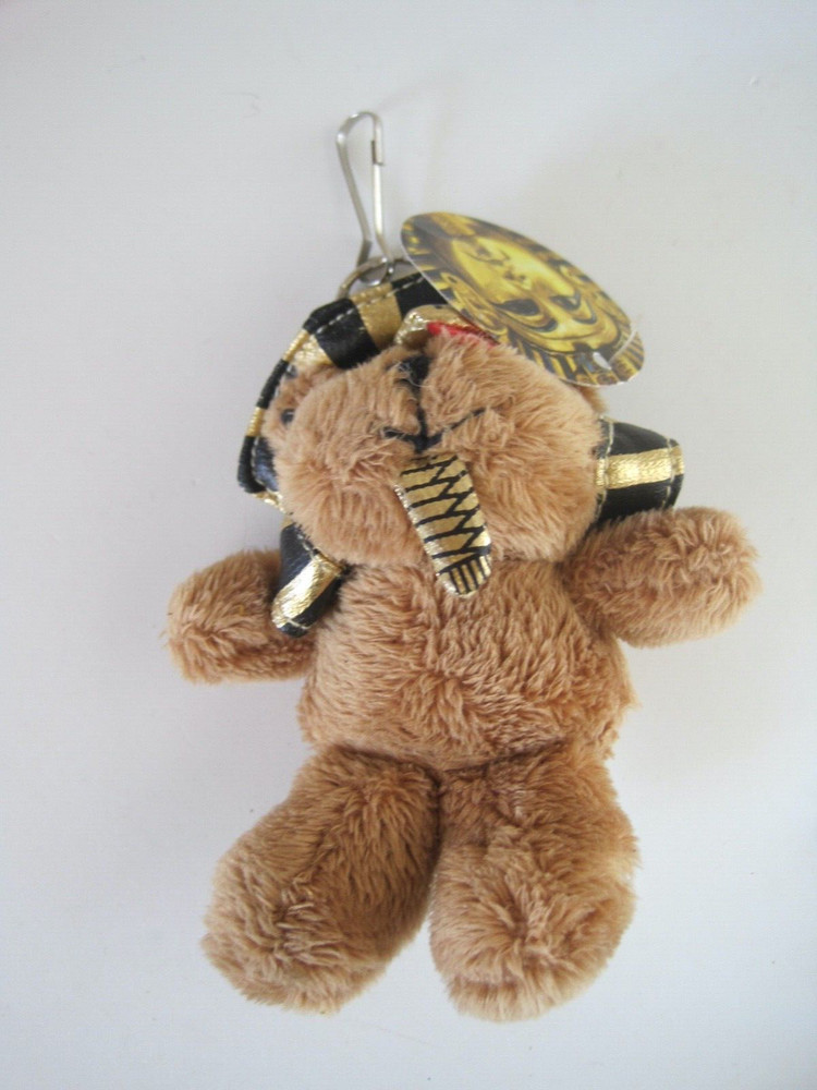 King TUT Bear Plush Keychain NWT