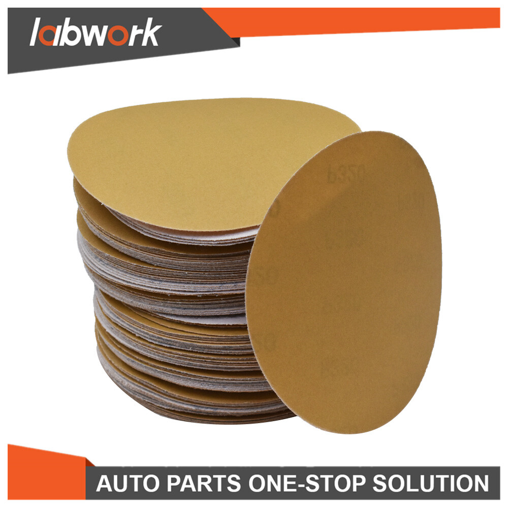 Labwork Hook Loop Pads Sanding Discs Flocking NO-Hole 100 Pcs 5" 60 - 320 Grit