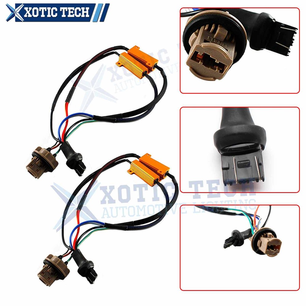 7443 7444 Load Resistor Fix Hyper Flash No Error For LED Turn Signal Light Bulbs