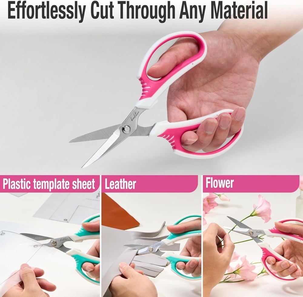 Beaditive Multipurpose Craft Scissors - High-Leverage Crafting Scissors with Sha
