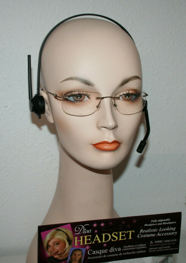 Diva Headset Microphone theatrical pop celebrity non function costume stage prop