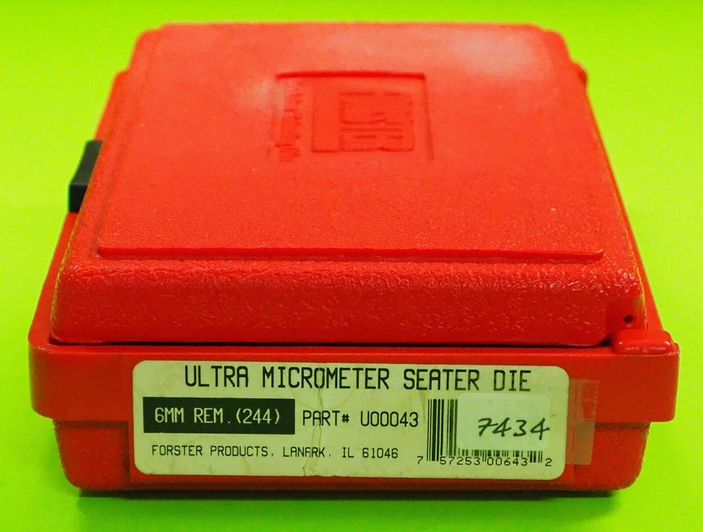 Forster 6mm Rem Ultra Micrometer Seater Die-(U00041)
