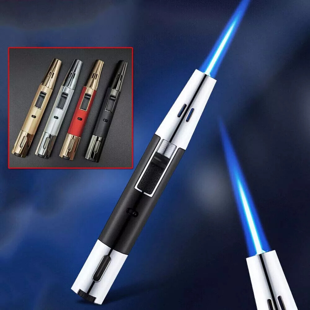 2PACK Jet Torch Butane Lighter Windproof Refillable Butane Lighter Adjustable