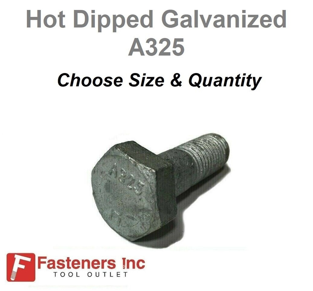 Structural Bolt Heavy Hex Cap Screw A325 Galvanized (Choose Size & Quantity)