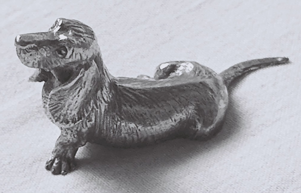 925 SILVER Miniature Cocker Spaniel Figurine