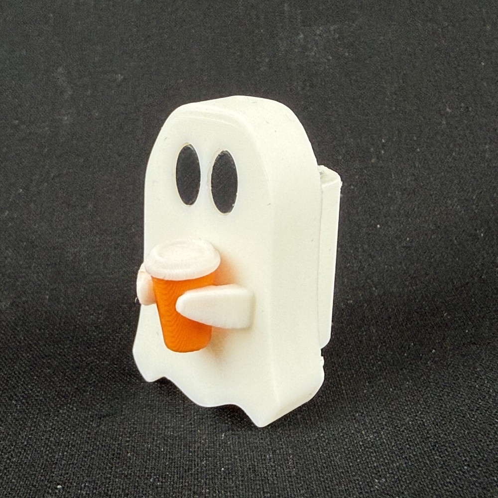 Ghost Straw Charm 3D Printed