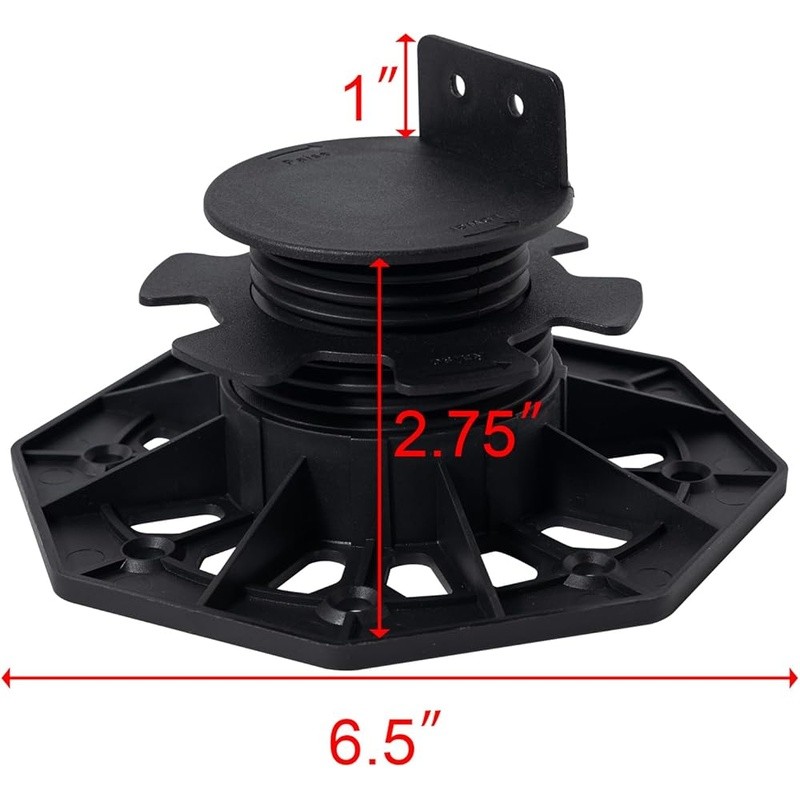 Easy Install Adjustable Plastic Wood Floor Support Outdoor Applications New