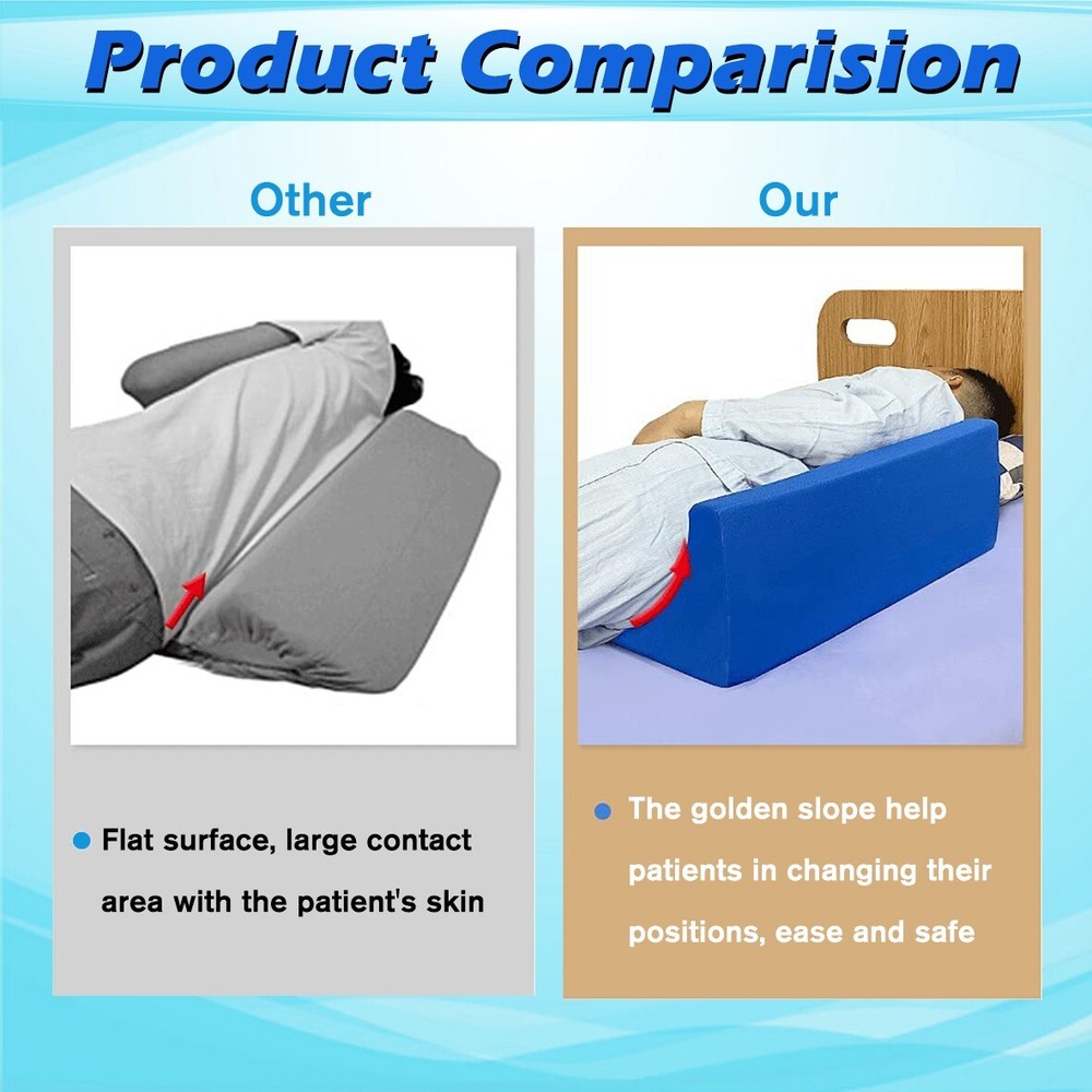 For Sleeping Triangle Wedge Pillow Cushion Post Surgery Bedsores Elderly Support