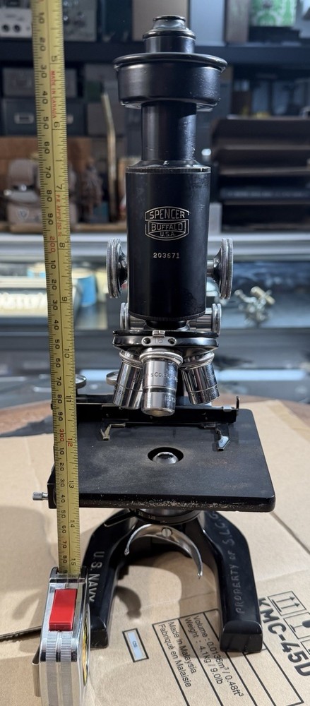 1940’s U.S. Navy Vintage Spencer Buffalo Microscope