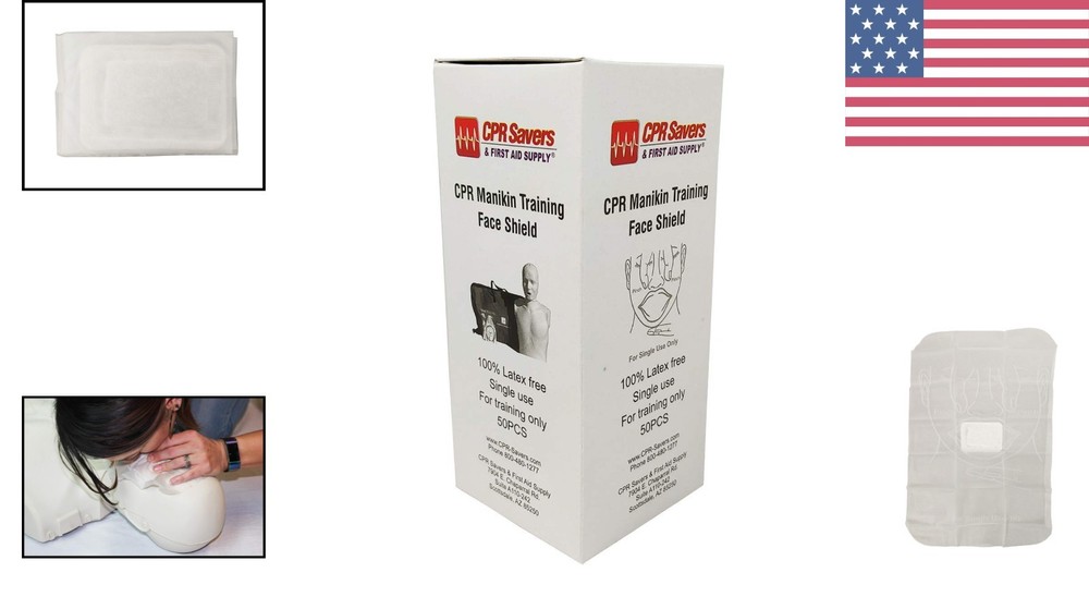 Essential CPR Face Shields - 50 Disposable Shields for First Aid Training