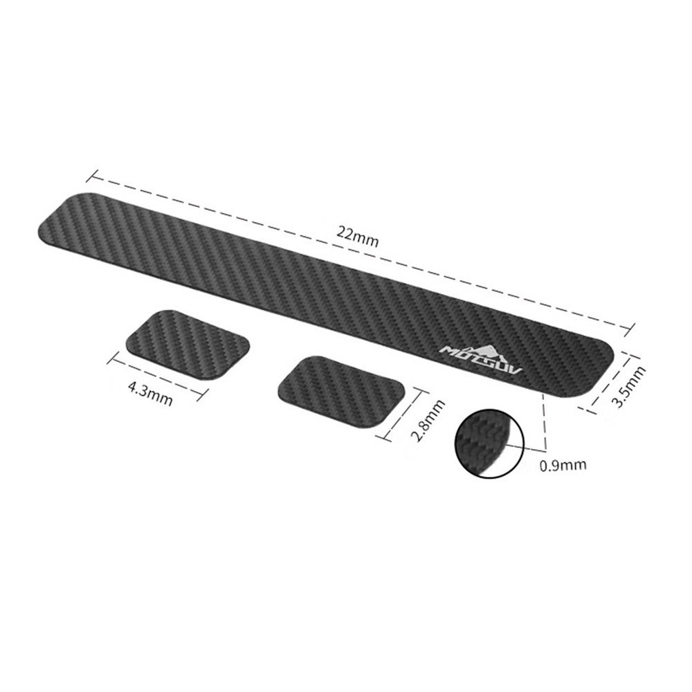 Rust Resistant Bicycle For Chainstay Frame Protector Carbon Fiber Texture