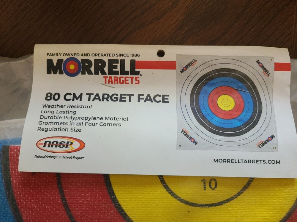 NASP 80cm Target Face | Official Score Ring Sizes with Grommets