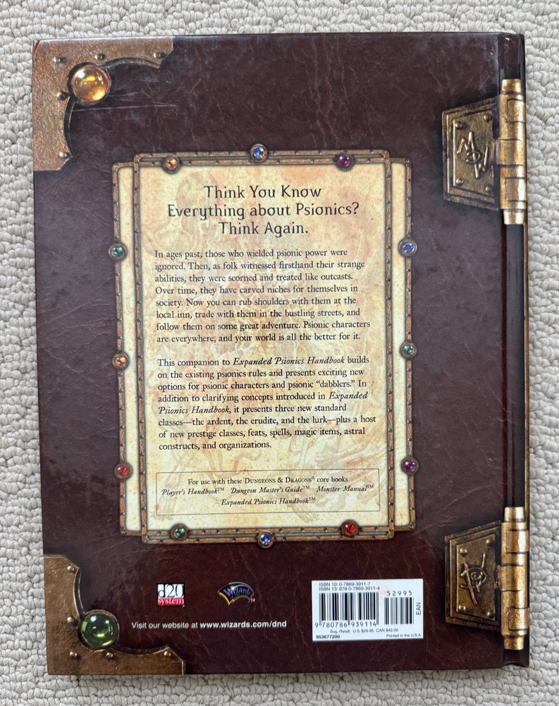 Complete Psionic: Mastering the Powers of the Mind - D&D 3.5 First Print