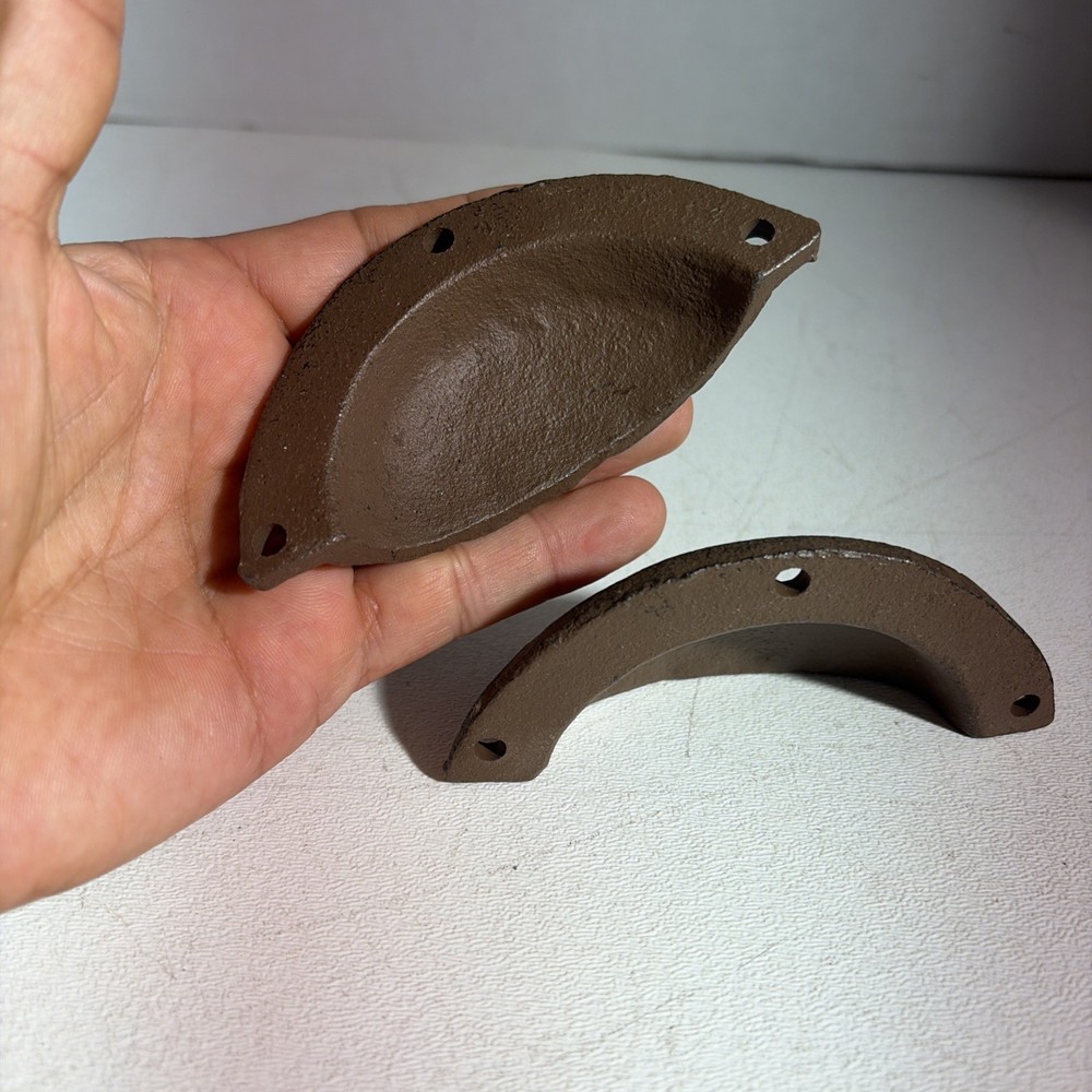 Pair Of Cast Iron Shell Drawer Pulls Handles