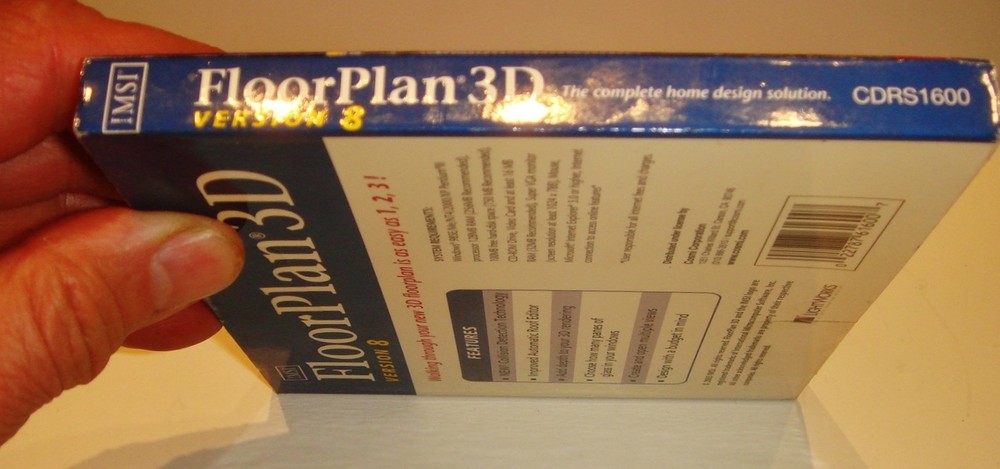 ISMI FLOORPLAN Vers 8 Software Windows PC 3D CAD design floor plan building DIY